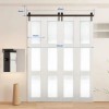 Bi Folding Sliding Barn Door Hardware Kit 60 In Black