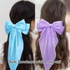 Big Hair Bows for Women, 4 PCS Satin Ribbon Hair