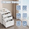 Howzone 3 Drawer Mobile Cabinet with Lock, Metal Storage Cabinets