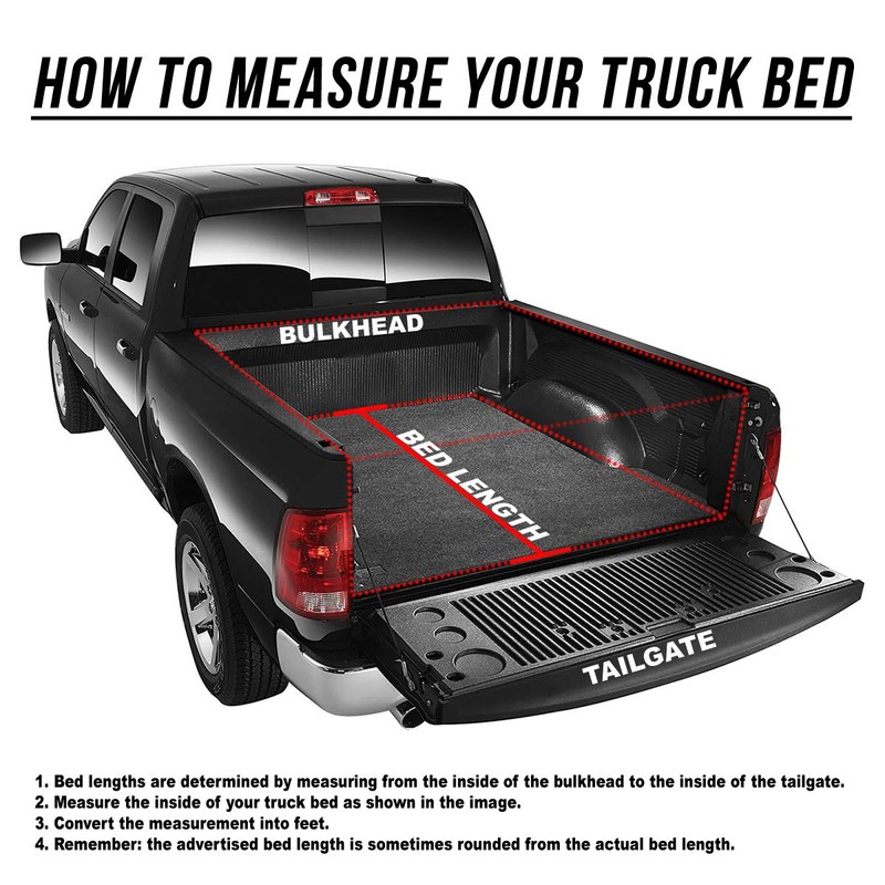 Tri-Fold Soft Top Trunk Tonneau Cover Replacement for Ford Ranger
