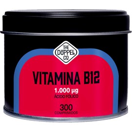 Vitamina B12 Vegana 1000 mcg + 400 mcg Acido Folico - 300 compresse - Vitamine per la Stanchezza e Affaticamento - Vitamine per il Sistema Immunitario e le Difese - Per 10 mesi - Senza Plastica
