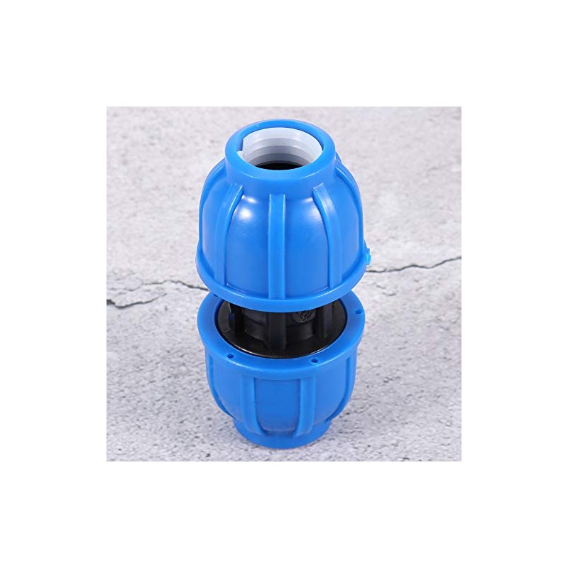 TOPINCN 5Pcs Water Pipe Connector PE Plastic 20mm To 20mm