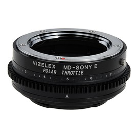Vizelex Polar Throttle Lens Mount Adapter - Minolta Rokkor (SR/MD/MC) SLR Lens to Sony Alpha E-Mount Mirrorless Camera Body with Built-in Circular Polarizing Filter