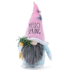 Rae Dunn Spring Gnome - Gardening Gnomes - Spring Gnomes Decorations for Home & Office - Easter Gnomes - Farmhouse Kitchen Decoration - Stuffed Gnomes Plush Shelf Figurines (Spring (Gardening Gnome))
