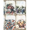 fruits vintage style junk journal fruits card toppers set of