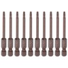 HARFINGTON 10pcs T10 Torx Bit 1/4" Hex Shank 3" Length