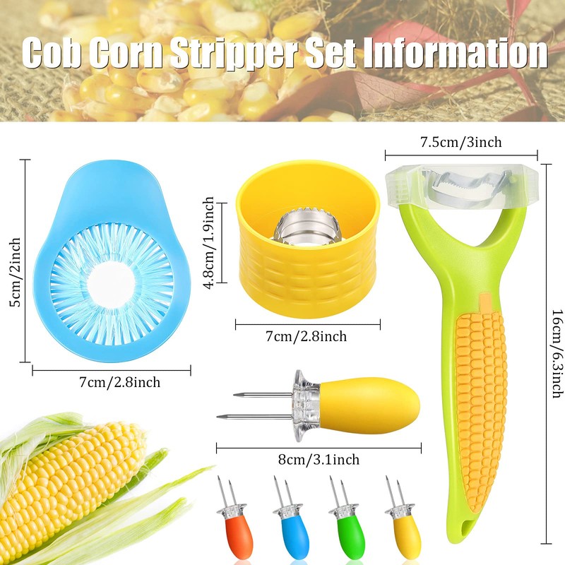 13 Pieces Corn Peeler Cob Corn Remover Corn Zipper Corn