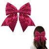 Bling Big Hair Bow Accessories Pink Sparkly Bow Hair Barrette