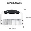 HIC Kitchen Crinkle-Cut Wave Slicer French Fry Vegetable Cutter, Stainless