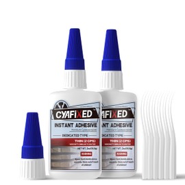 CYAFIXED Professional Grade Cyanoacrylate Super Glue, Super Thin Viscosity CA Glue for Woodworking, 4 oz. Value Pack - Instant Adhesive for Woodturning, Pen Turning, Finish & Hobby