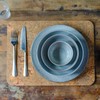 Cooks Professional Side Plates Stoneware Set of 4 Grey Ceramic