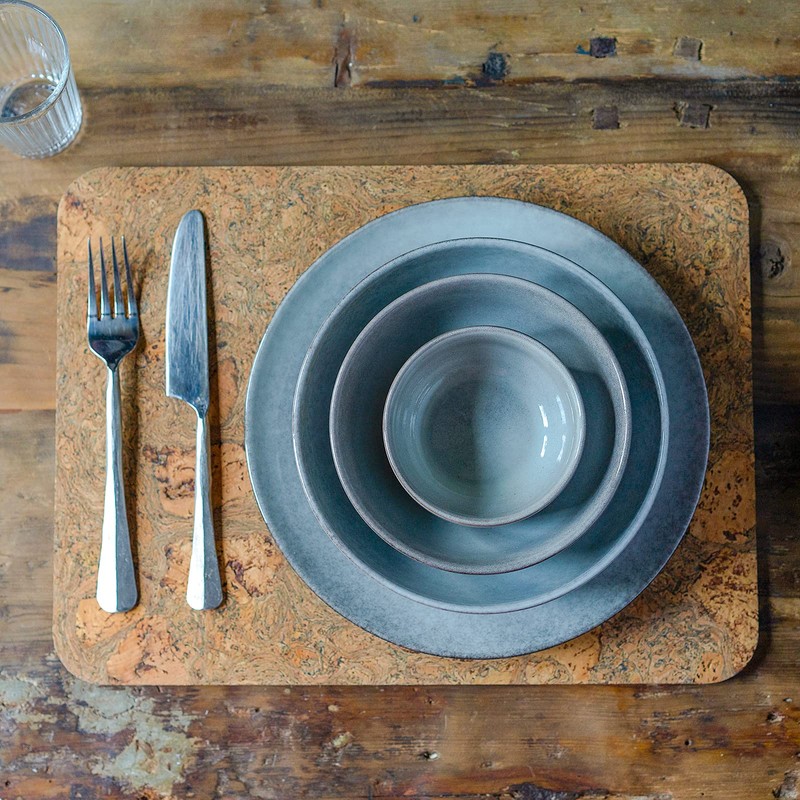 Cooks Professional Side Plates Stoneware Set of 4 Grey Ceramic