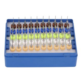 PCB Drill Bit Set 0.5 - 0.9 mm Tip Tungsten Steel Micro Twist Drill Bit for PCB 3D Printer Precision Drill Jewellery Drilling Tools 50 Pieces, Default