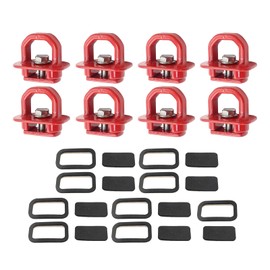 laffoonparts 9PCS Truck Bed Cargo Hooks, Aluminum Tie-Down Anchors for Truck Bed Side Walls Replacement for Chevy Silverado 2007-2023, Replacement for GMC Canyon 2015-2023, Red