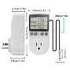 KETOTEK Digital Thermostat Outlet Plug Temperature Controller Outlet Socket 120V