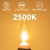 COLWATT 12-Pack E12 Candle Light Bulbs 25W Warm White 2500K,