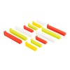 Twixit!. Linden Suecia Bolsa Clips, Blanco/Amarillo/Rojo/Lima, Juego de 6 Grandes