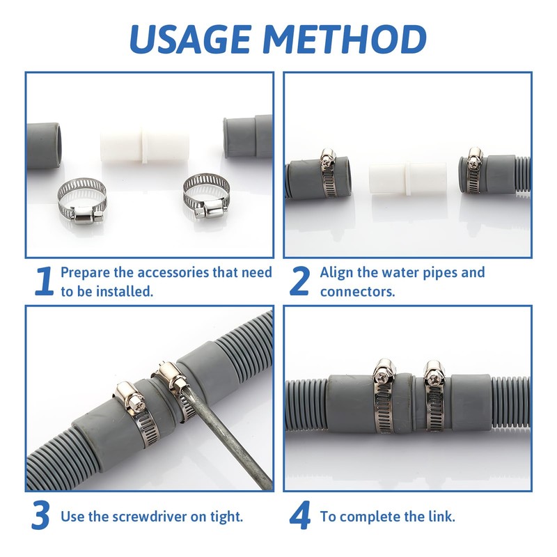 Connector for Washing Machine Dishwasher 110810 Waste Pipe Connector Outlet
