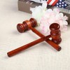 2 Pcs Reddish Brown Wood Judge Gavels Auction Court Gavels