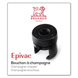 Peugeot Champagne Stopper, Black, 4,7x4,7x5 cm