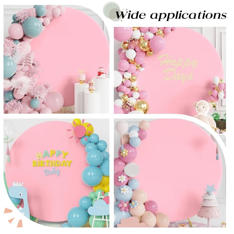 CREATCABIN 7.2 ft Round Wedding Arch Cover Wedding Arch Stand