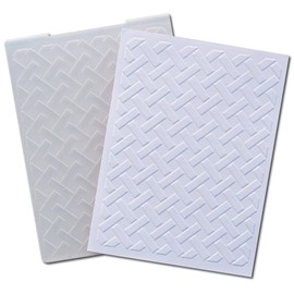 DIYology Plastic Embossing Folder (Weaving Pattern) Paper Crafts Plastic Textured Impressions for Card Making Scrapbooking 4"x6"