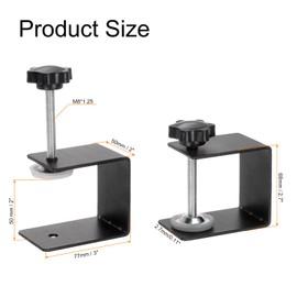 HARFINGTON 4pcs C Clamp Cabinet Drawer Installation 2" / 50mm Carbon Steel Cabinet Face Frame Clamps with Protective Pad