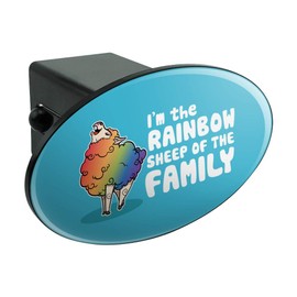 GRAPHICS & MORE I'm The Rainbow Sheep of The Family Gay Pride Oval Tow Trailer Hitch Cover Plug Insert