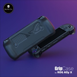 Skull & Co. GripCase Ally for ROG Ally X: A Soft Protective Case with Textured Grips Full Protection and Stand, Shock Absorption Non-Slip and Anti-Scratch Cover Design - Coyote Grey
