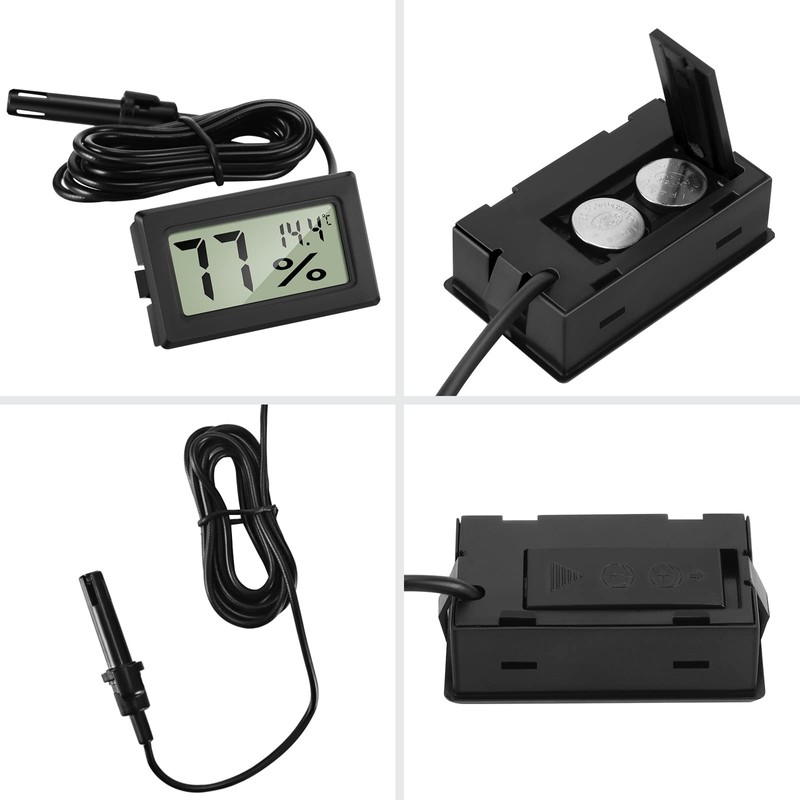 Thlevel 3PCS Digital Thermometer Hygrometer Mini Probe Thermometers Temperature Humidity