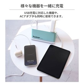 humor AC & USB TAP COMPACT (Mint Green) Desktop Charging Station, USB Type-C Type-A Rapid Charging, AC Outlet Charging, Compact, Stand Function