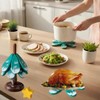 CHAQI Christmas Tree Shaped Coasters and Trivet Set, 3-Piece Folding