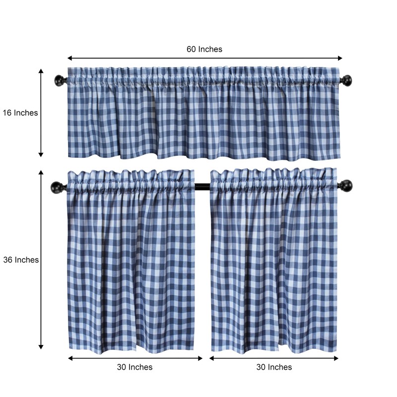 COTTON CRAFT Café Curtains - Tier Window Treatment Curtains -