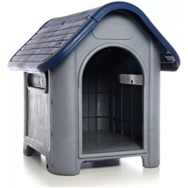 always-quality All Weather Dog House Small to Medium Indoor Outdoor Pet Dog Puppy, Blue