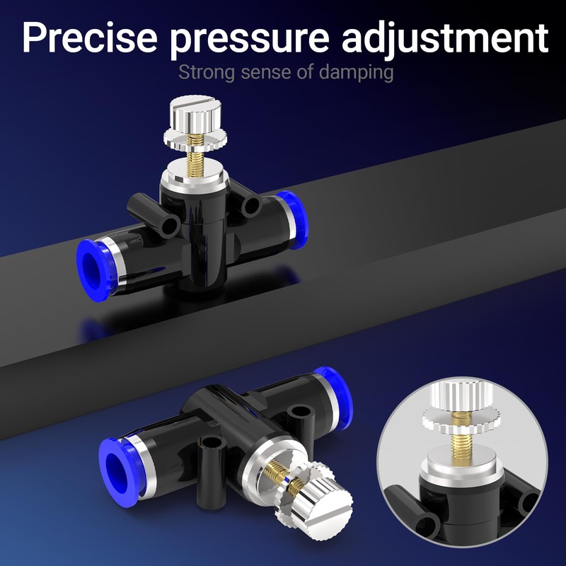 EterMutable LSA4 6Packs 4MM OD Blue Quick-Connect Pneumatic Fittings –