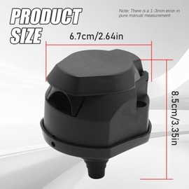 Hoypeyfiy A0025405281 Black 12V 16A 13 Pin Connector, with Rear Fog Light Deactivation Screw Contact, Replaces 18-EER270404 D44900991 0882026 1200995