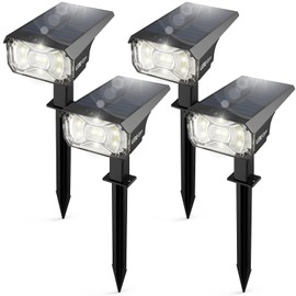 Solar Spot Lights Outdoor,IP65 Waterproof 40 LEDs Solar Landscape Spotlights,USB Solar Powered Wall Lights,3 Modes Outdoor Solar Garden Lights Outdoor In-Ground Lights for Yard Porch 4 Pack