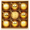 Premier - Set of 9 Gold Christmas Tree Baubles 6