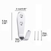 Beilala 8 Pack Heavy Duty Coat Hooks for Wall Door,