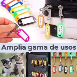 Identificador de Llaves, 100PCS Etiquetas para Llaves con Ventana, Key Tag