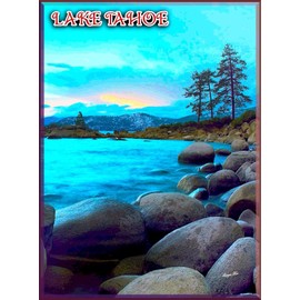 MAGNET Lake Tahoe Nevada California United States Travel Advertisement Magnet Print