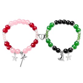 pupvus for Elphaba Glinda Friendship Matching Bracelets-Crown Witch Hat Matching Bracelets-BFF Couples Accessories, for Fans' Birthdays, and Party Favors Gifts for Fans (Style4)