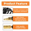 GASHER Black 1/4" x 10FT Polyurethane Recoil Air Hose with