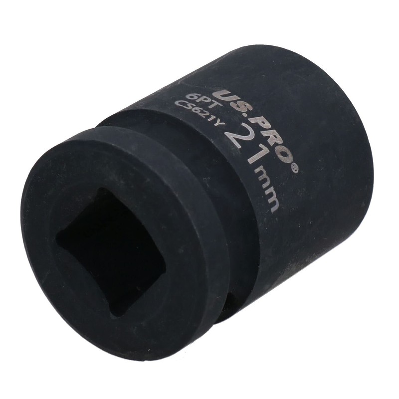 21mm Metric Shallow Impact Impacted European Style Socket 1/2" Drive