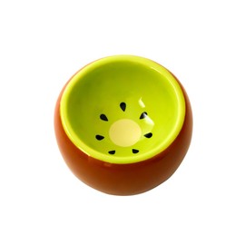 OMEM Hamster Bowl Ceramic Prevent Tipping Moving and Chewing Wonderful Food Dish for Small Rodents Gerbil Hamsters Mice Guinea Pig Cavy Hedgehog and other Small Animals (Kiwi)