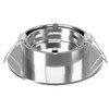 Recessed Spotlight Frame, Round, Pivoting, Stainless Steel and White