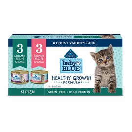 Blue Buffalo Baby Blue Chicken & Salmon Kitten Wet Cat Food Variety Pack