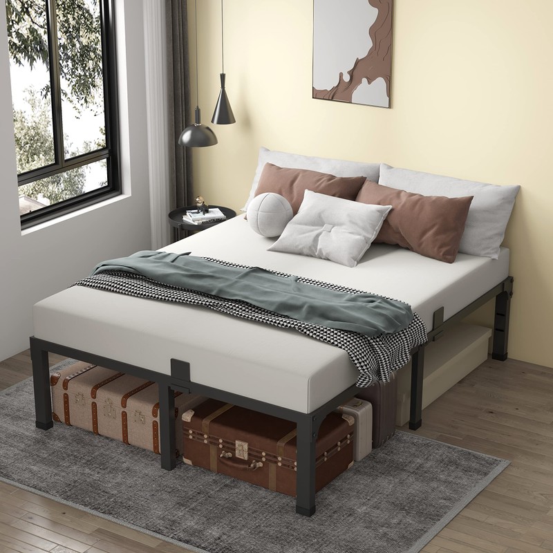 MAF 14 Inch Metal Platform Queen Bed Frame, Heavy Duty