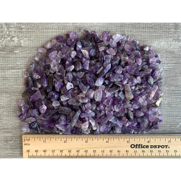 GAF TREASURES Amethyst Chips C Natural Mini Amethyst Stones, Crushed