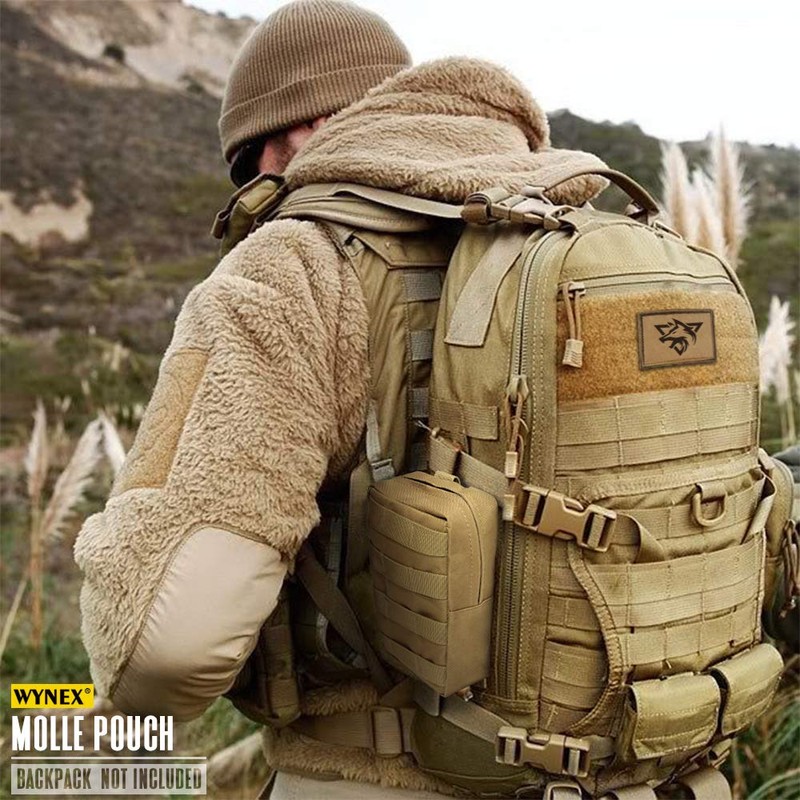 WYNEX 2 Pack Molle Pouches, Tactical EDC Utility Pouch Compact